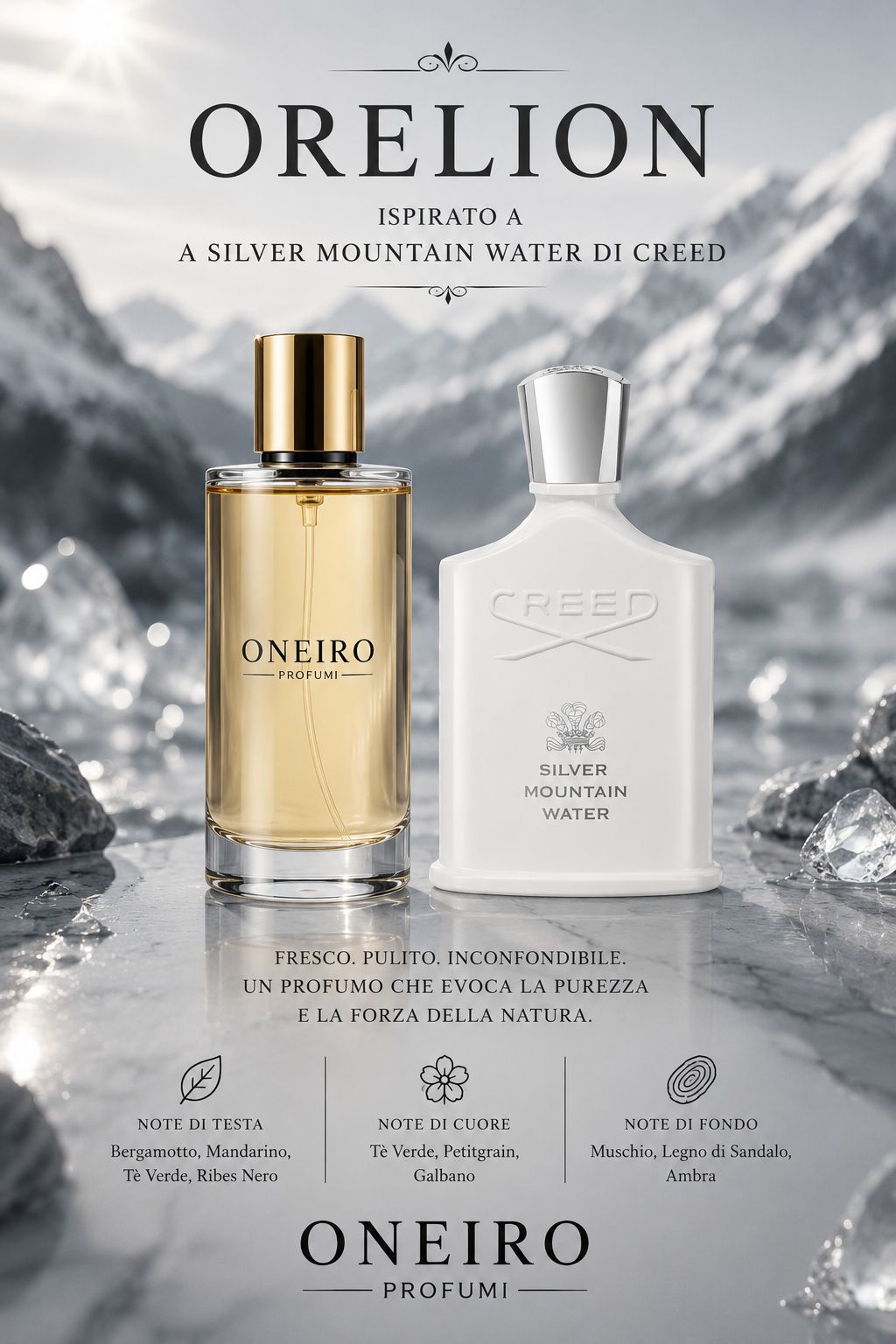 ORELION  - ISPIRATO A SILVER MOUNTAIN WATER DI CREED